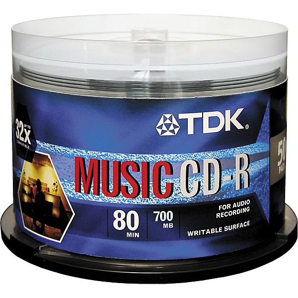 TDK Music CD-R 32X 80-Min 50 Pack Spindle