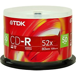 TDK CD-R 700MB 80-Minute 52x 50 Pack Spindle