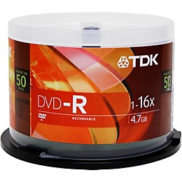 TDK DVD-R 4.7GB 120-Minute 16x 50 Pack Spindle