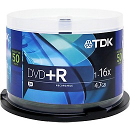 TDK DVD+R 4.7GB 120-Minute 50 Pack