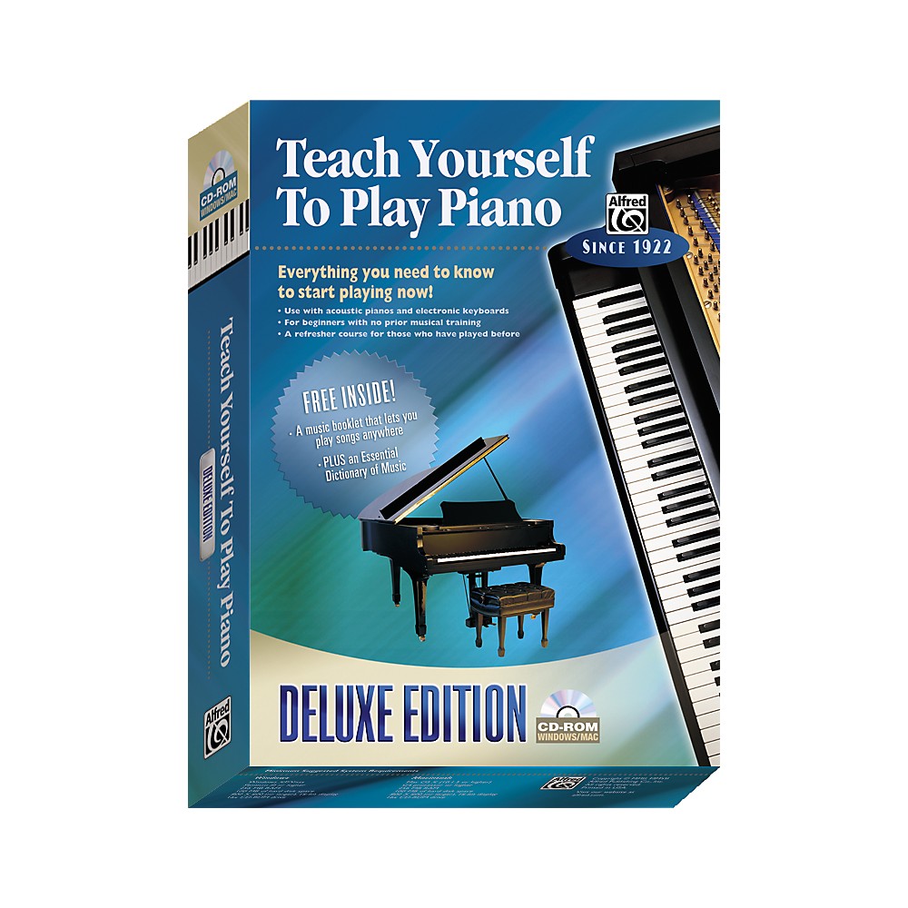 Alfred Teach Yourself To Play Piano Deluxe Edition Cd-Rom
