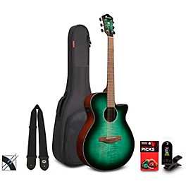 Ibanez AEG70 Flamed Maple Top Grand Concert Acoustic-Electric Guitar Pack