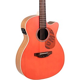 Applause AEO-69 Jump Series OM Acoustic-Electric Guitar Peach