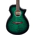 Ibanez AEWC16QA Auditorium Acoustic-Electric Guitar - Transparent Emerald Burst