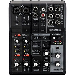 Blemished Yamaha AG06MK2 6-Channel Mixer/USB Interface for IOS/Mac/PC Black