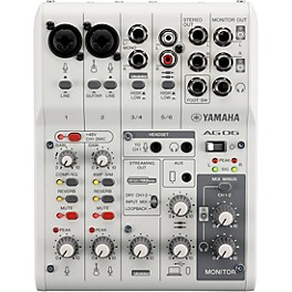 Blemished Yamaha AG06MK2 6-Channel Mixer/USB Interface for IOS/Mac/PC White