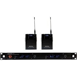 Audix AP42 BP Wireless Microphone System with R42 Two Channel Diversity Receiver and Two B60 Bodypack Transmitter (... Band A