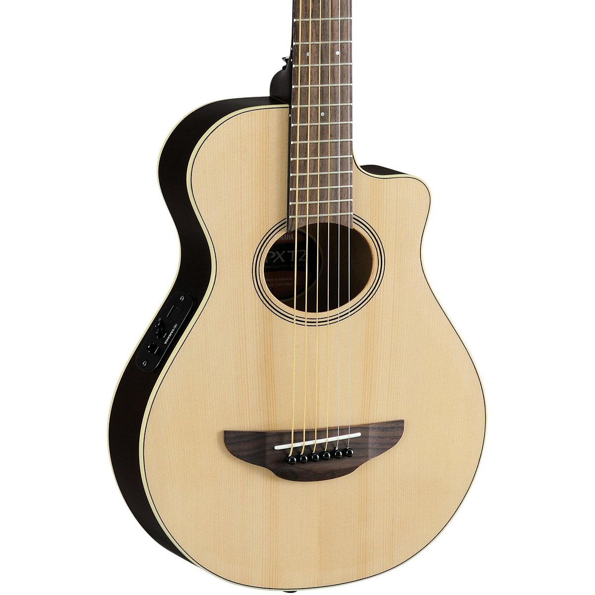 Yamaha Apxt2 34 Thinline Acoustic Electric Cutaway Guitar Natural