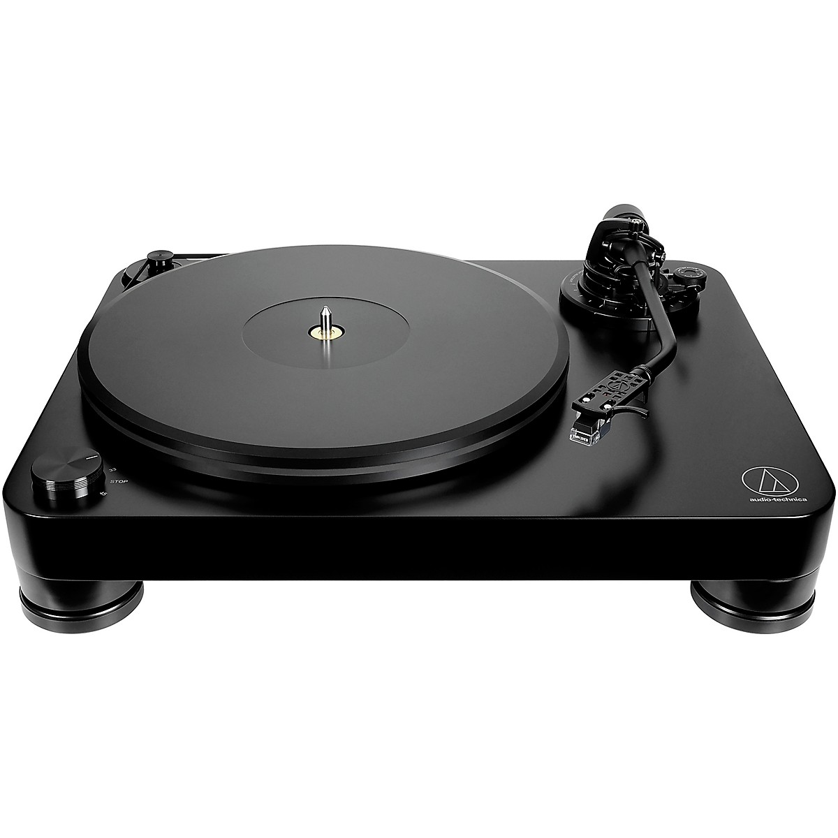 Audio Technica At Lp7 Fully Manual Belt Drive Turntable Black Guitar Center