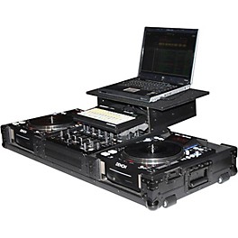 Odyssey ATA Black Label Coffin for Laptop, Two CD Players, and Mixer