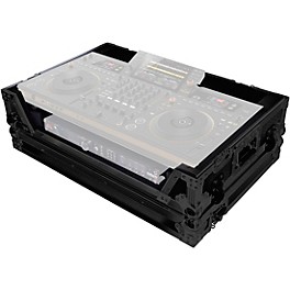 Open Box ProX ATA Flight Style Road Case For Pioneer Opus Quad DJ Controller with 1U Rack Space and Wheels Black on Black