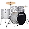 Ludwig Accent 5-Piece Drum Kit With 22" Bass Drum, Hardware and Cymbals Silver Sparkle