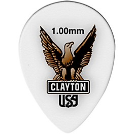 Clayton Acetal Small Teardrop Guitar Picks 1.0 mm 1 Dozen
