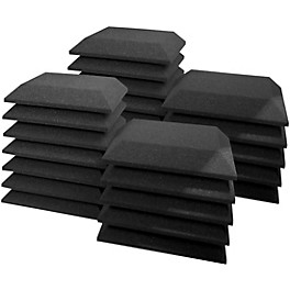 Open Box Ultimate Acoustics Acoustic Foam Absorption Panels - 12"x12"x2" Bevel 24-Pack