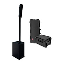 QSC Active 3-Way Column Loudspeaker With SKB iSeries Cases, Black