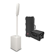 QSC Active 3-Way Column Loudspeaker With SKB iSeries Cases, White