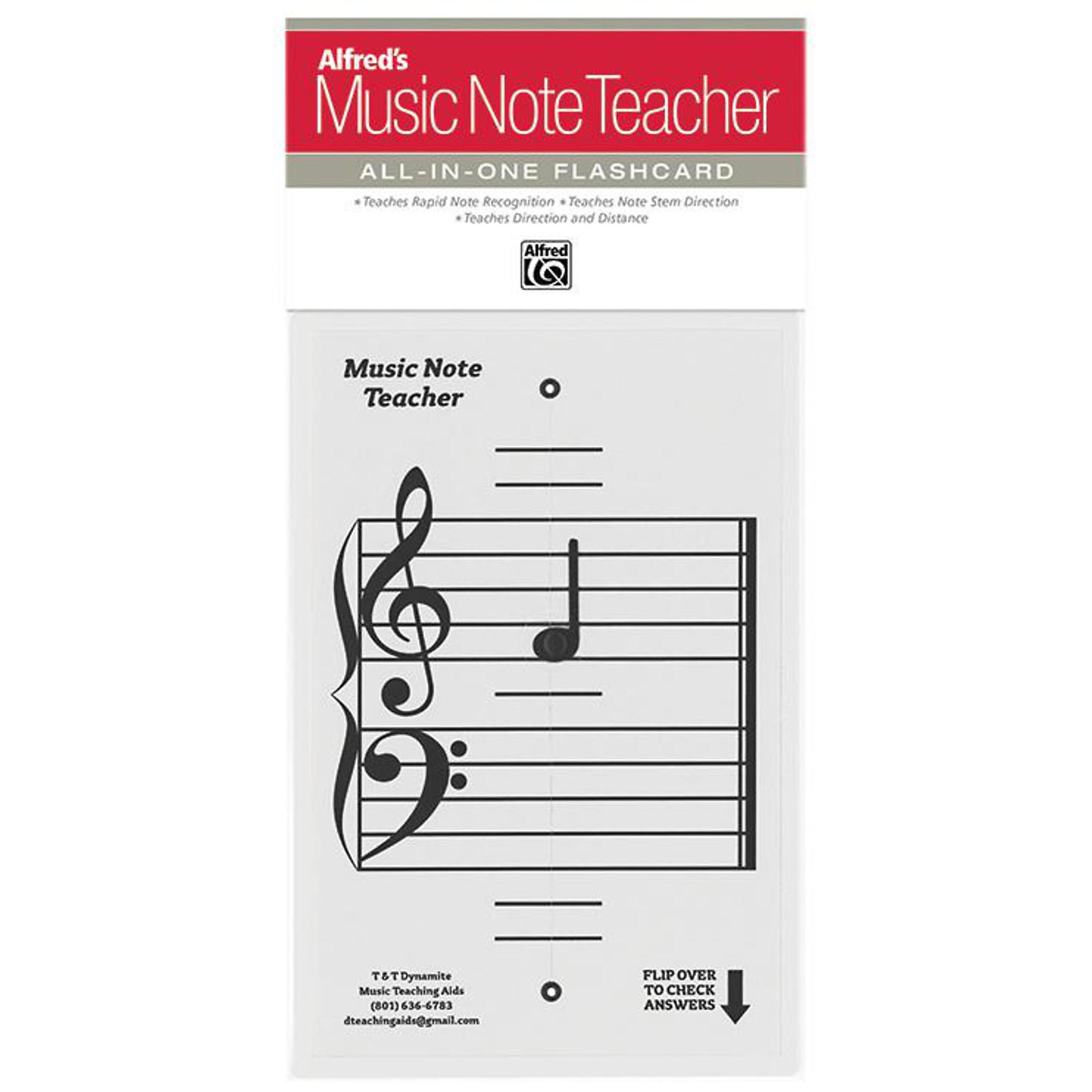 Alfred Alfred's Music Note Teacher All-In-One Flashcard White | Guitar ...