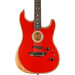 Fender American Acoustasonic Stratocaster Acoustic-Electric Guitar Dakota Red