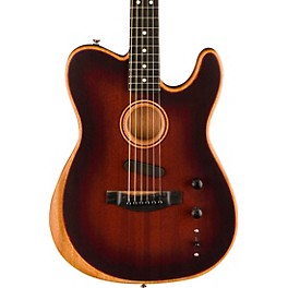 Blemished Fender American Acoustasonic Telecaster All-Mahogany Acoustic-Electric Guitar Level 2 Bourbon Burst 194744871917