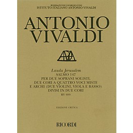 Ricordi Antonio Vivaldi - Lauda Jerusalem (Psalm 147) RV 608 Composed by Antonio Vivaldi