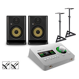 Universal Audio Apollo Solo Thunderbolt with KRK ROKIT G5 Studio Monitor Pair (Stands & Cables Included)