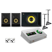 Universal Audio Apollo Solo USB With KRK ROKIT G5 Studio Monitor Pair & S10 Subwoofer (Stands & Cables Included) -