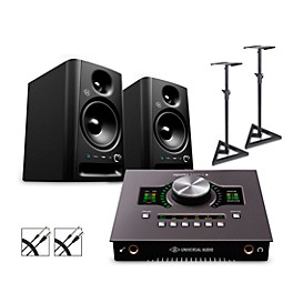 Universal Audio Apollo Twin X Duo with Harbinger Studio Monitor Pair (Stands & Cables Included)