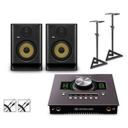 Universal Audio Apollo Twin X Duo with KRK ROKIT G5 Studio Monitor Pair (Stands & Cables Included)