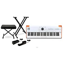 Arturia AstroLab Stage Keyboard with Proline Doublebraced Stand and Memory Foam Bench Package (Pedals Included)