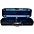 Bobelock B1002VS Oblong Woodshell Suspension Violin Case 4/4 Size Black Exterior, Blue Interior
