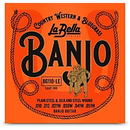 La Bella BG110 Banjo Guitar Strings With Loop Ends