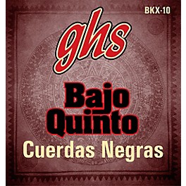 GHS BKX-10 Cuerdas Negras (Black Coated) Stainless Steel Bajo Quinto Set