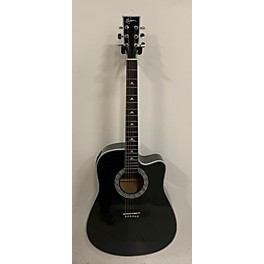 Used Esteban BLACK AND SILVER Acoustic Electric Guitar