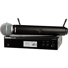 Open Box Shure BLX24R/B58 Wireless System with Rackmountable Receiver and Beta 58A Microphone Capsule Level 1 Band H9