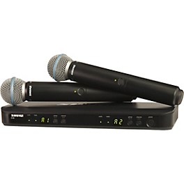 Open Box Shure BLX288/B58 Wireless Dual Vocal System with two Beta 58A Handheld Transmitters Level 1 Band H10