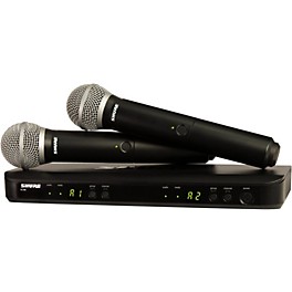 Open Box Shure BLX288/PG58 Dual-Channel Wireless System With Two PG58 Handheld Transmitters