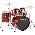 Ludwig BackBeat 5-Piece Drum Set With Hardware and Cymbals - Wine Red Sparkle