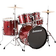 BackBeat Complete 5-Piece Drum Set With Hardware and Cymbals Wine Red Sparkle