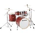 Ludwig BackBeat Elite 5-Piece Complete Drum Set With 22" Bass Drum, Hardware & Cymbals Ruby Grain