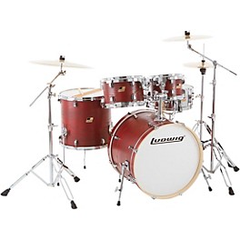 Ludwig BackBeat Elite 5-Piece Complete Drum Set With 22" Bass Drum, Hardware & Cymbals