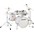 Ludwig BackBeat Elite 5-Piece Complete Drum Set With 22" Bass Drum, Hardware and Cymbals Arctic Grain