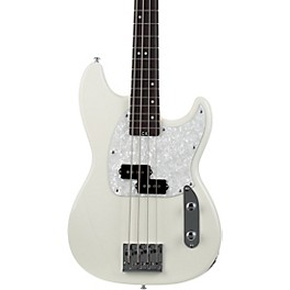 Schecter Guitar Research Banshee 4-String Short Scale Electric Bass Guitar Olympic White White Pearloid Pickguard