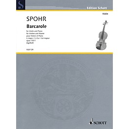 Schott Barcarole in G Major, Op. 135, No. 1 (from 6 Salon Pieces Violin and Piano) String Series Softcover