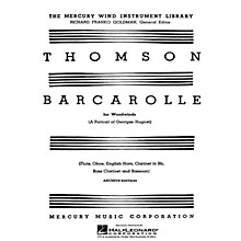 G. Schirmer Barcarolle (A Portrait of Georges Hugnet) (Score and Parts) Woodwind Ensemble Series by Virgil Thomson