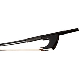 Glasser Bass Bow Fiberglass Half-Lined Frog Leatherette Grip