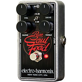 Open Box Electro-Harmonix Bass Soul Food Overdrive Effects Pedal