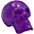 Trophy Beadbrain Skull Rhythm Shaker Purple