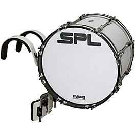 Open Box Sound Percussion Labs Birch Marching Bass Drum with Carrier - White