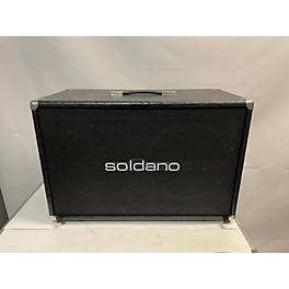 Used Soldano Black Croc Front Loaded Greenback 2x12 50w Guitar Cabinet