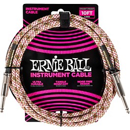 Ernie Ball Braided Instrument Cable Straight/Straight Emerald Argyle